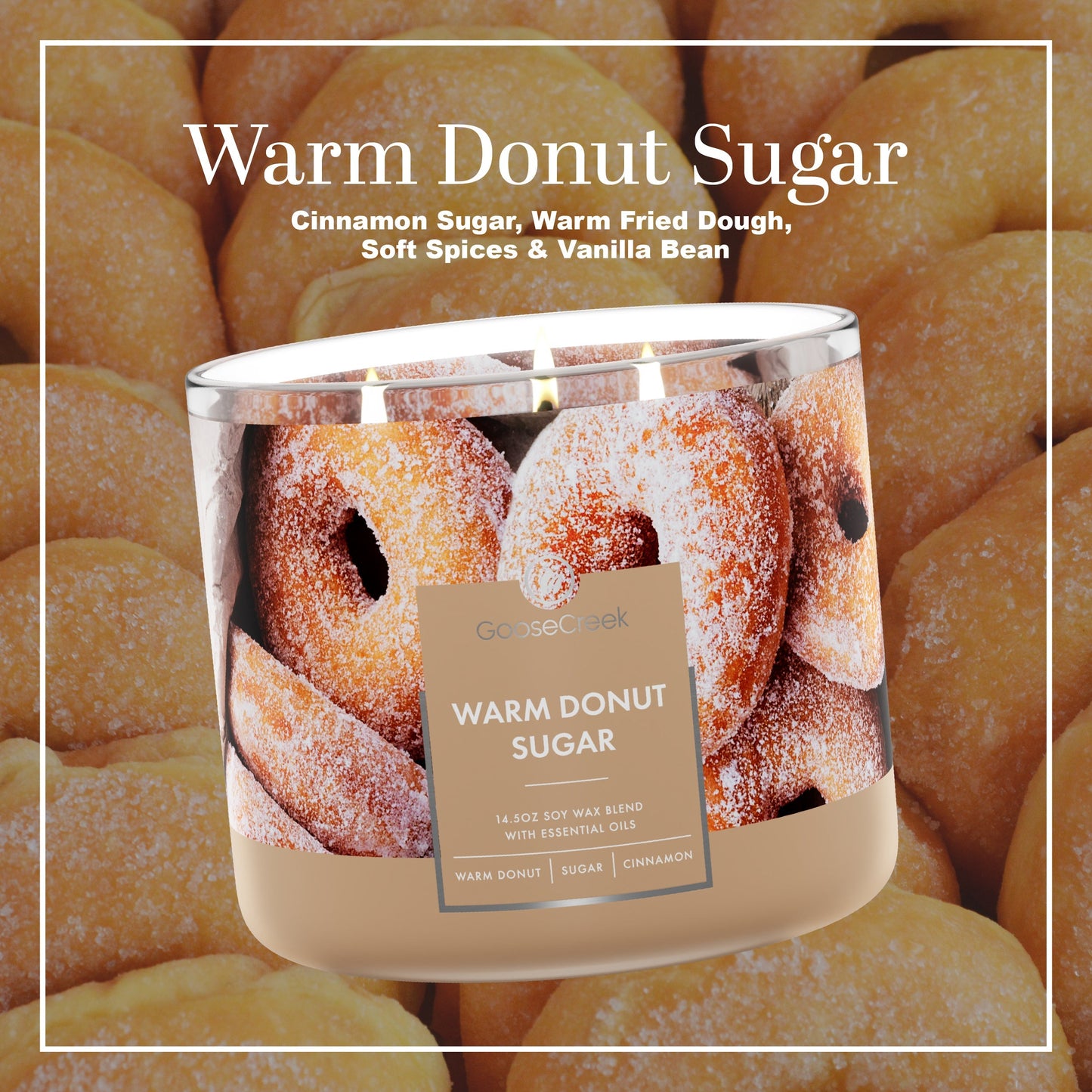 Warm Donut Sugar 3-Wick Candle