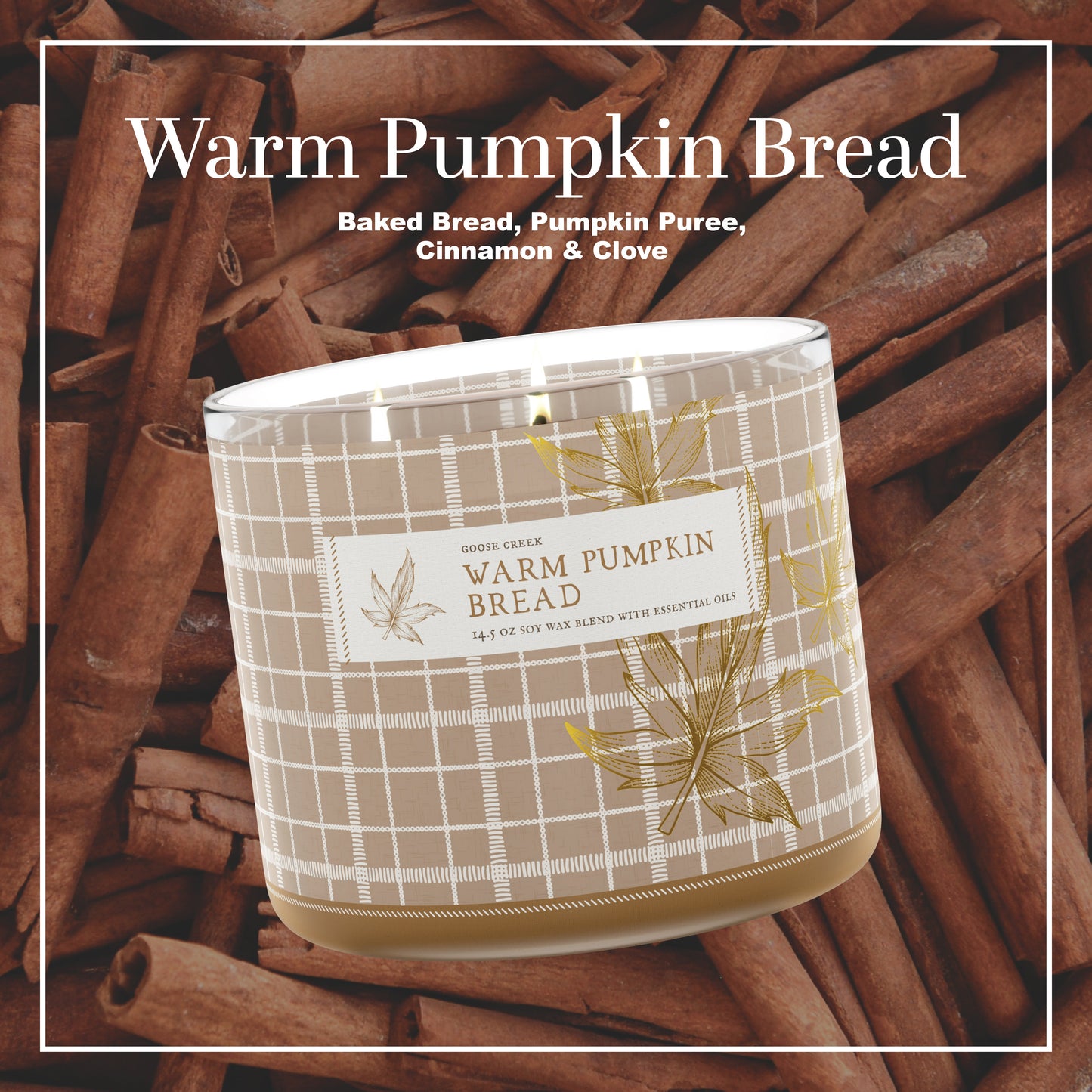 Warm Pumpkin Bread 3-Wick Candle