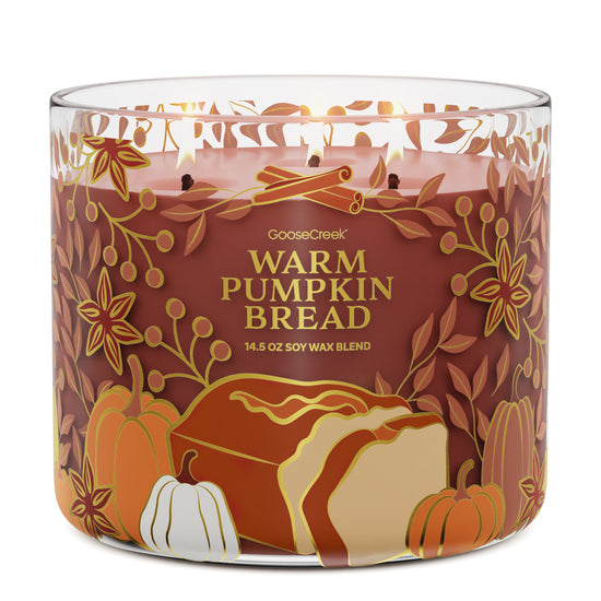 Warm Pumpkin Bread 3-Wick Candle