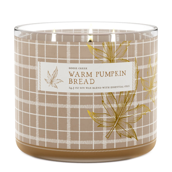 Warm Pumpkin Bread Large 3-Wick Candle