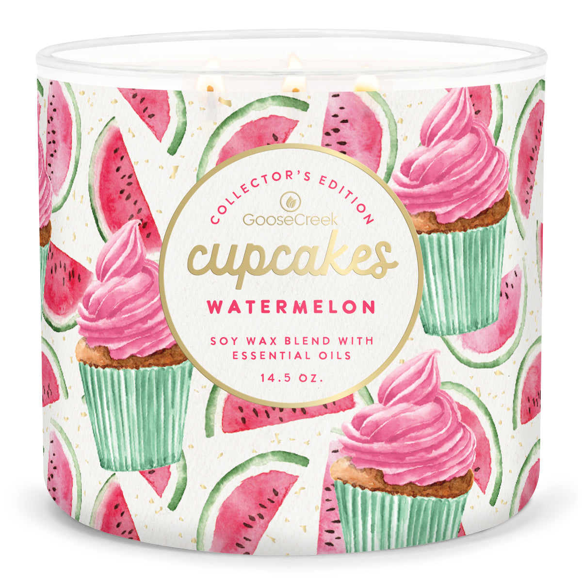 Watermelon Cupcake 3-Wick Candle