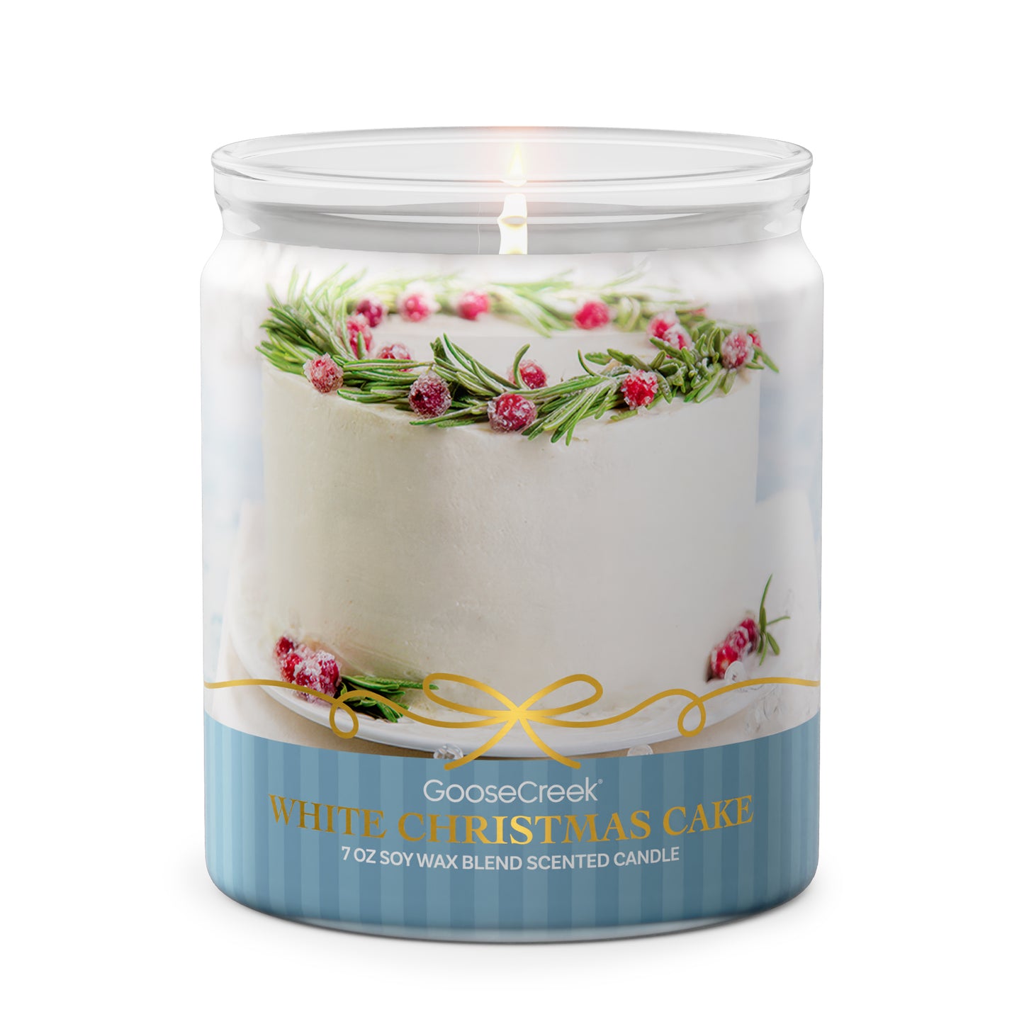 White Christmas Cake 7oz Single Wick Candle