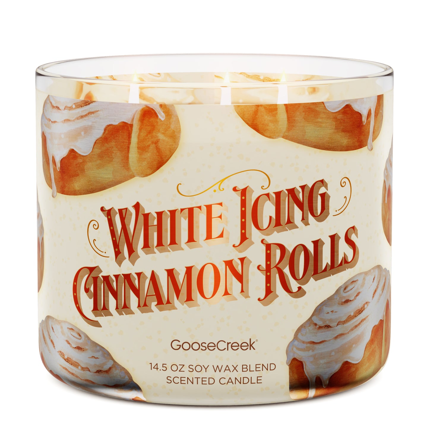 White Icing Cinnamon Roll 3-Wick Candle