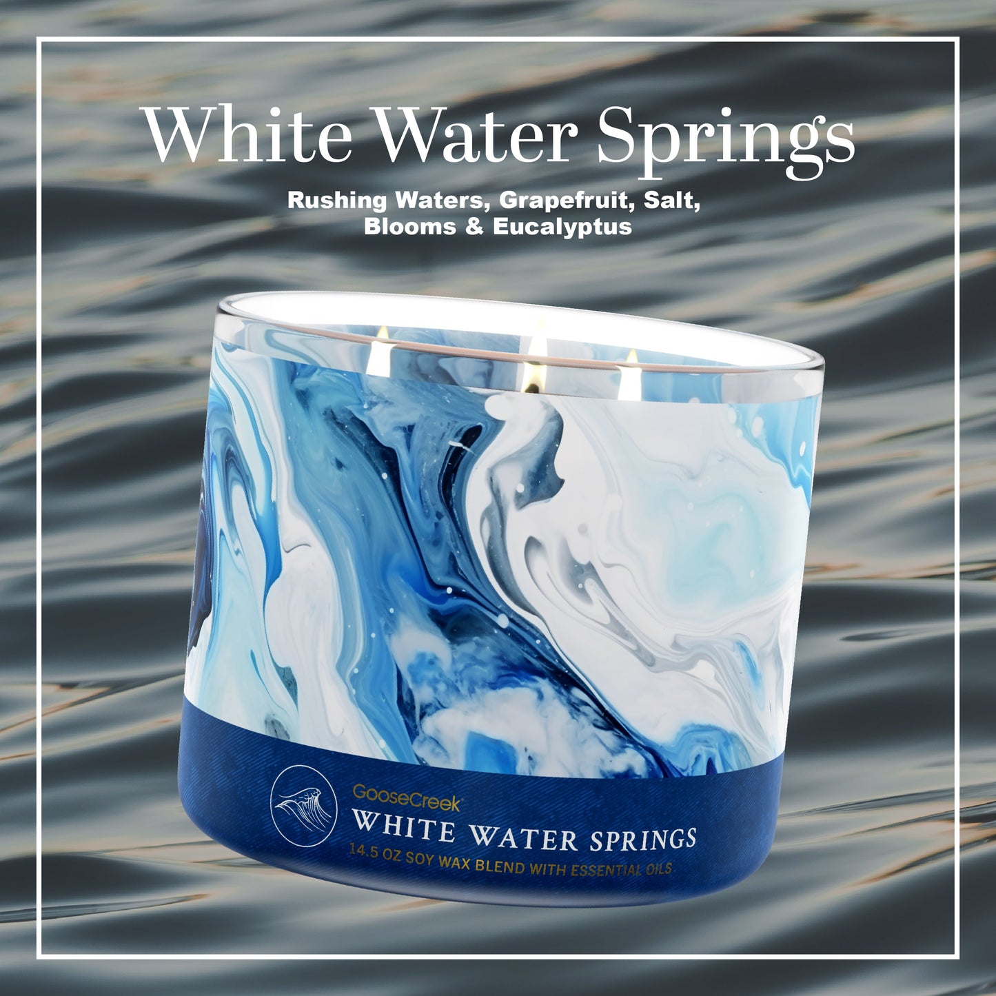 White Water Springs Large 3-Wick Candle