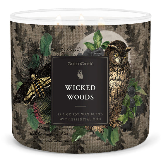 Load image into Gallery viewer, Wicked Woods Large 3-Wick Candle
