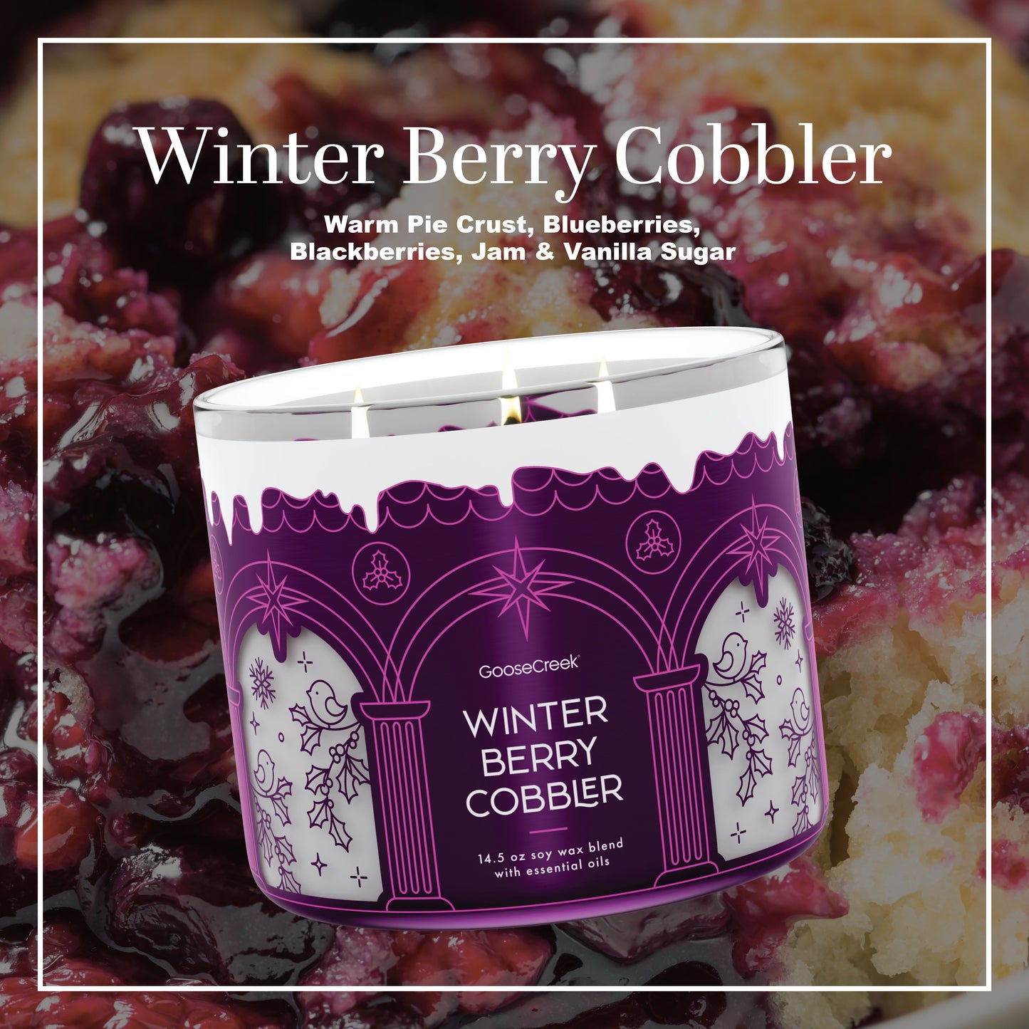 Winter Berry Cobbler 3-Wick Candle