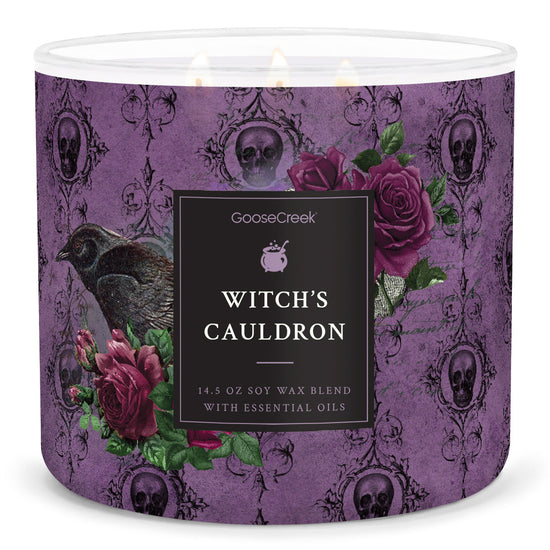 Load image into Gallery viewer, Witch&amp;#39;s Cauldron Large 3-Wick Candle
