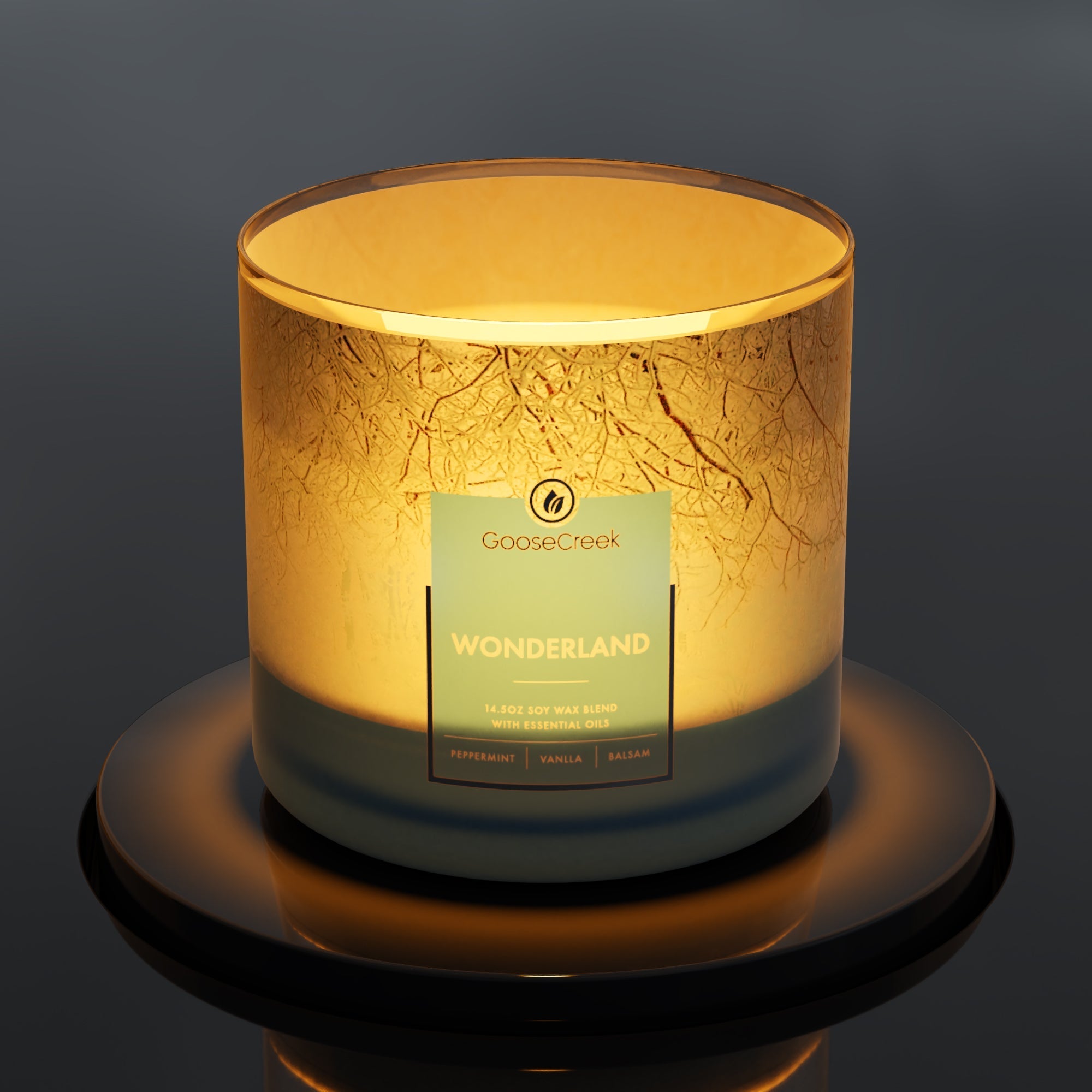 Winter Wonderland 3Wick Candle Wintry Fragrance with Peppermint