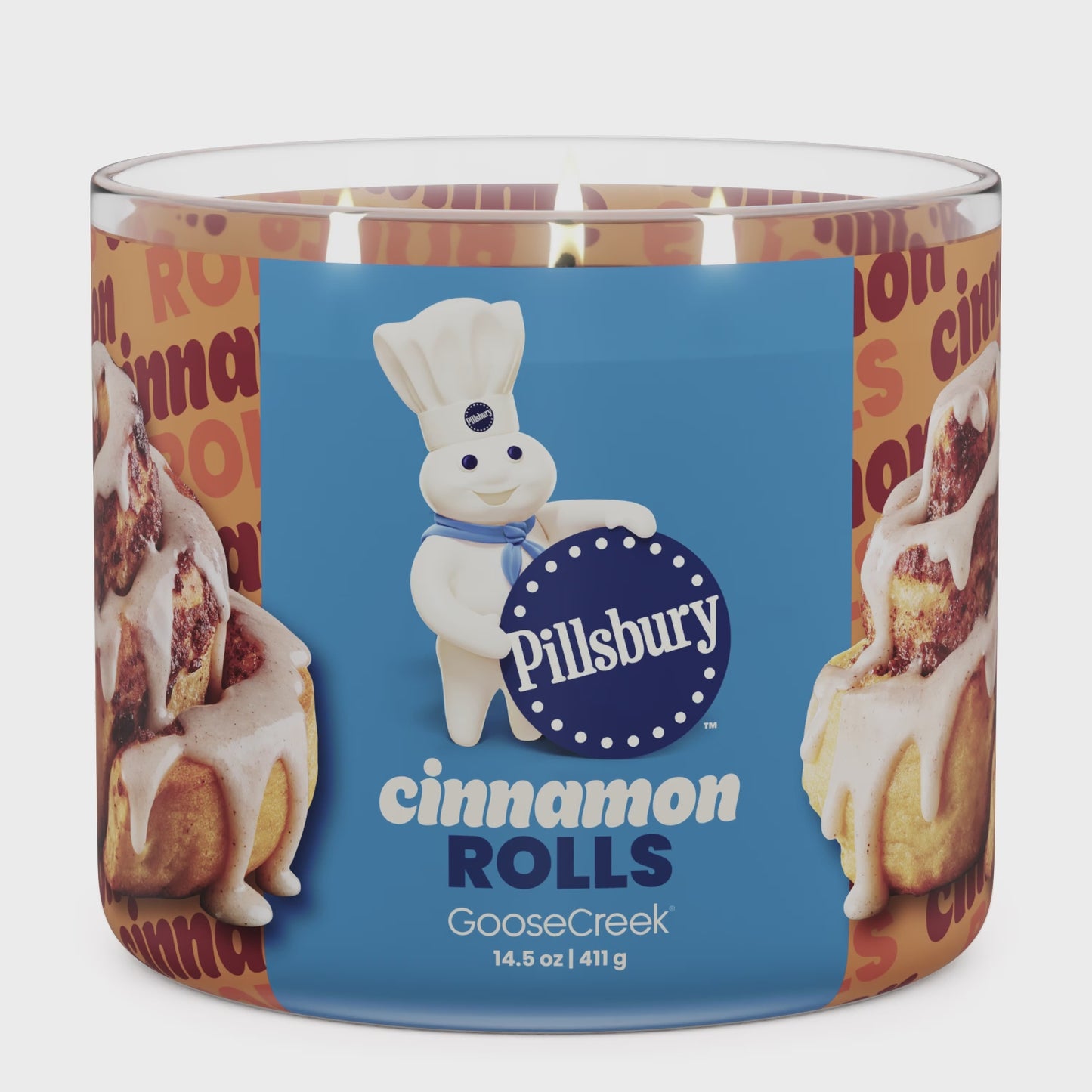 Load and play video in Gallery viewer, Cinnamon Rolls Large 3-Wick Pillsbury Candle
