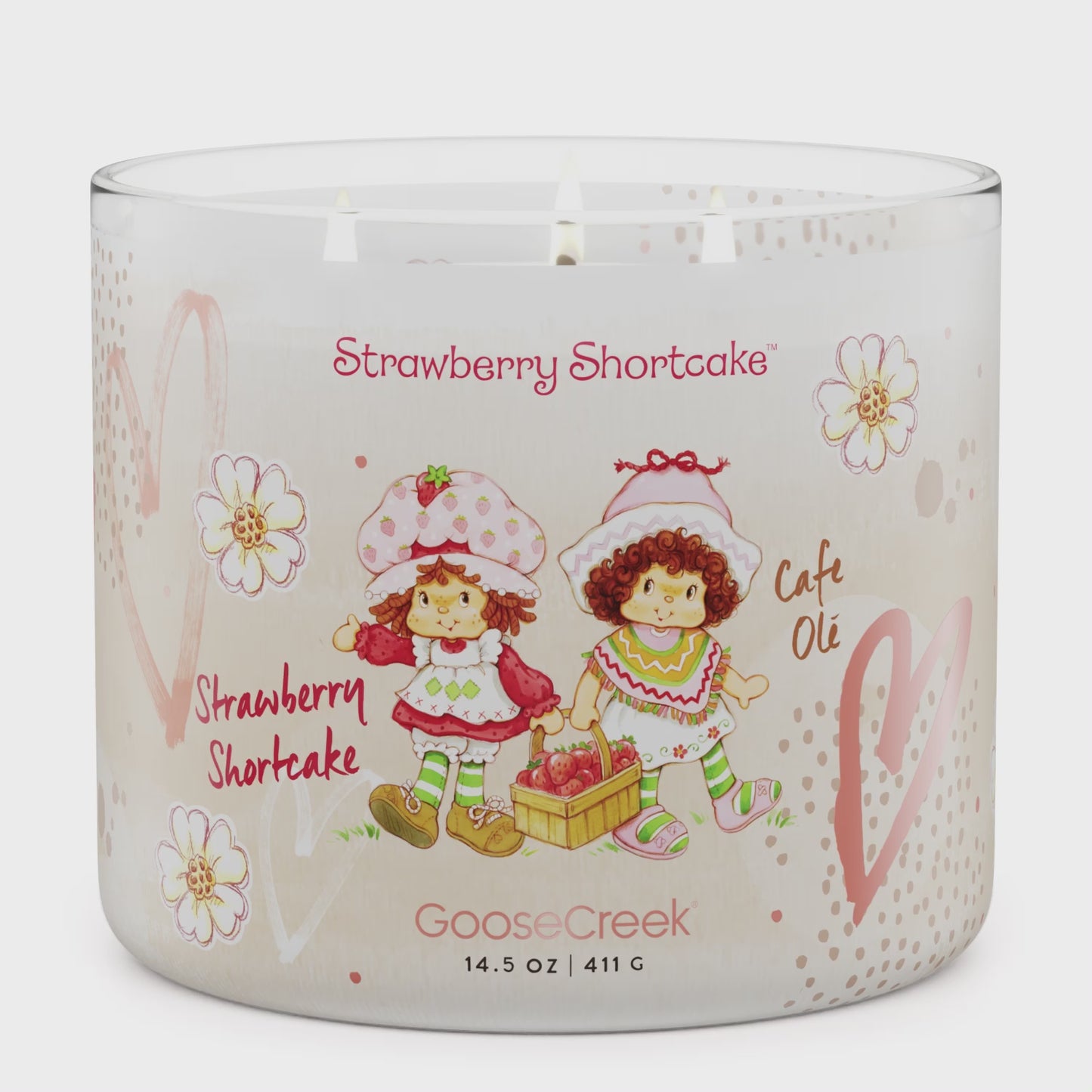 Load and play video in Gallery viewer, Cafe Olé Strawberry Shortcake 3-Wick Candle
