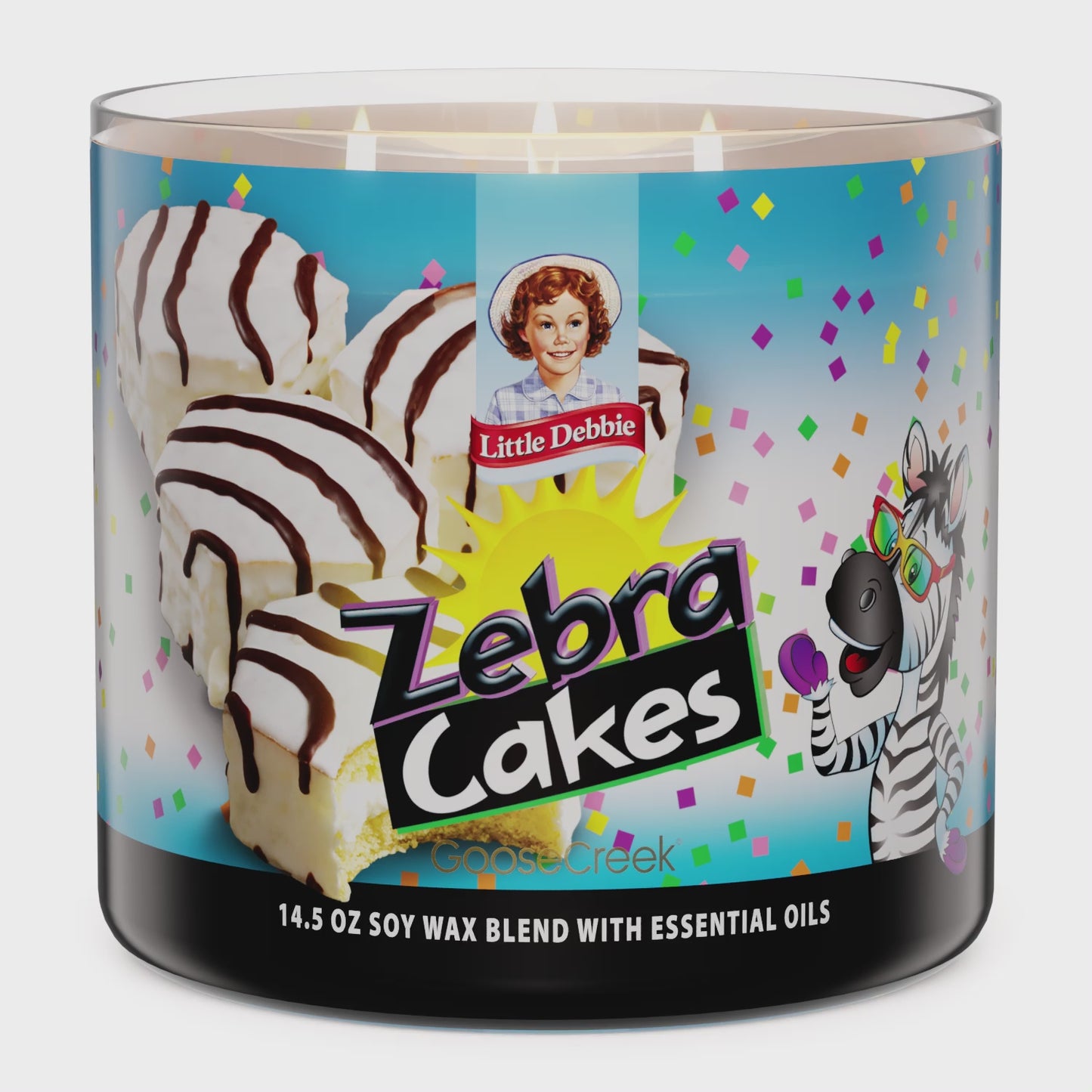 Load and play video in Gallery viewer, Zebra Cakes Little Debbie ™ 3-Wick Candle
