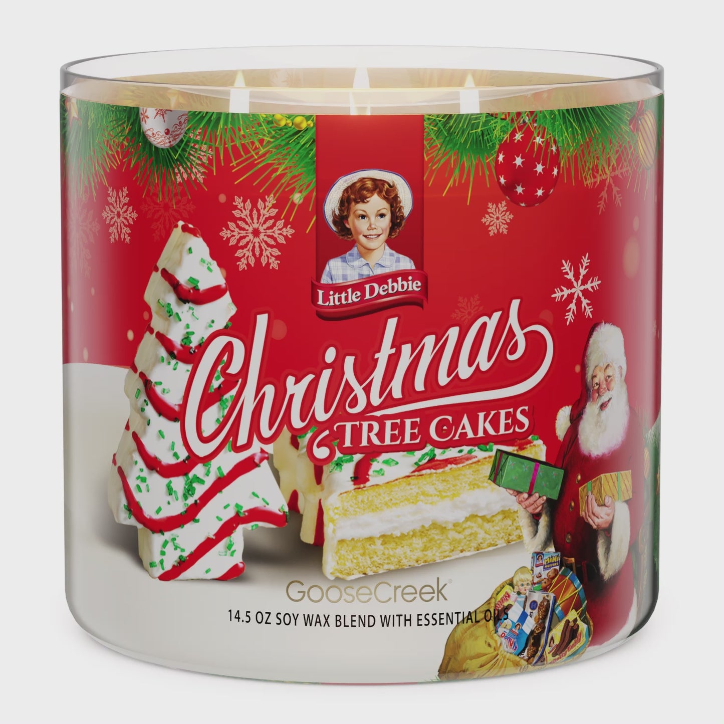 Load and play video in Gallery viewer, Christmas Tree Cakes Little Debbie ™ 3-Wick Candle
