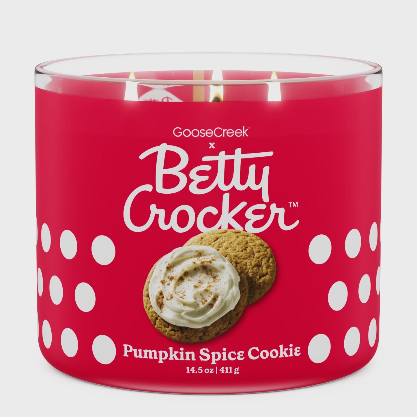 Load and play video in Gallery viewer, Betty Crocker - Pumpkin Spice Cookie - Large Three Wick Candle
