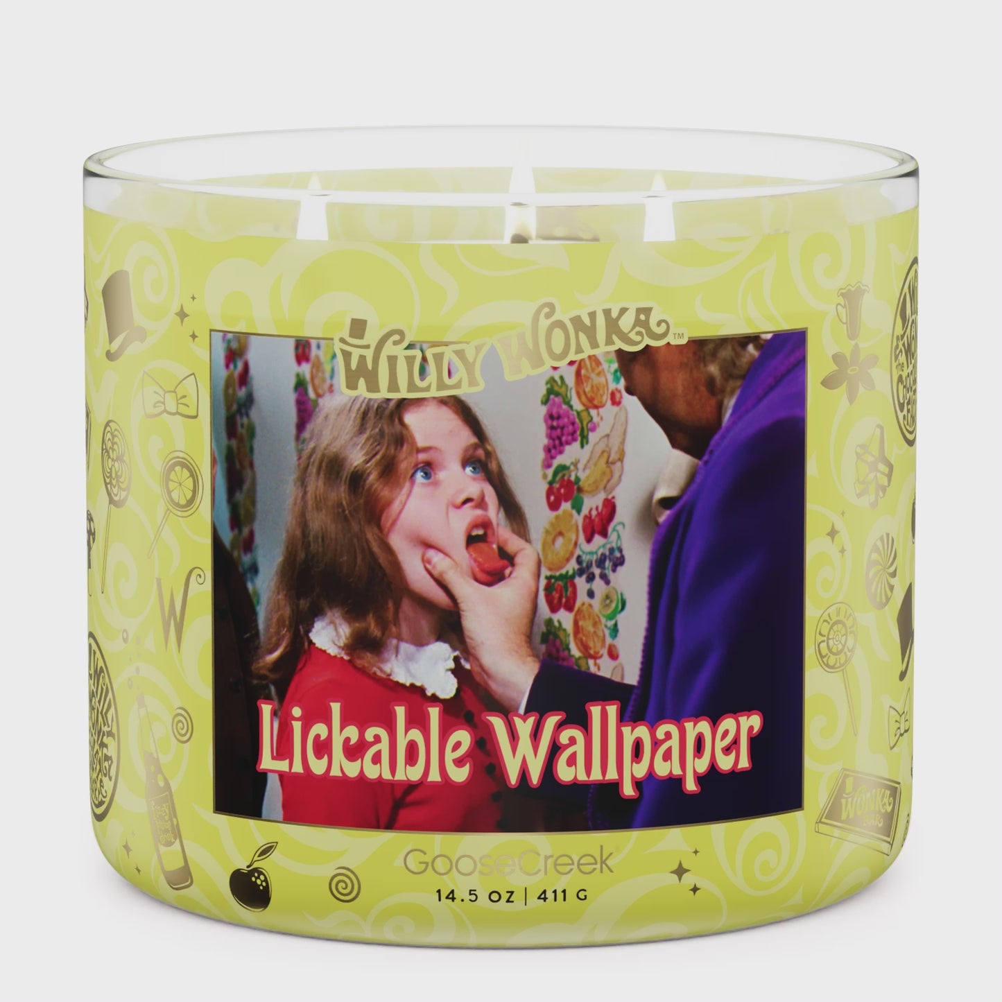 Load and play video in Gallery viewer, Lickable Wallpaper 3-Wick Wonka Candle
