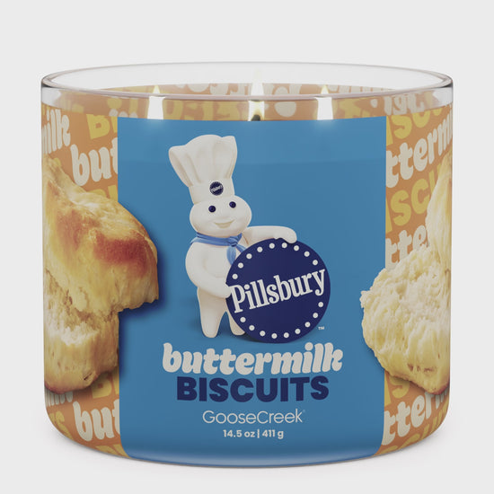 Load and play video in Gallery viewer, Buttermilk Biscuits Large 3-Wick Pillsbury Candle
