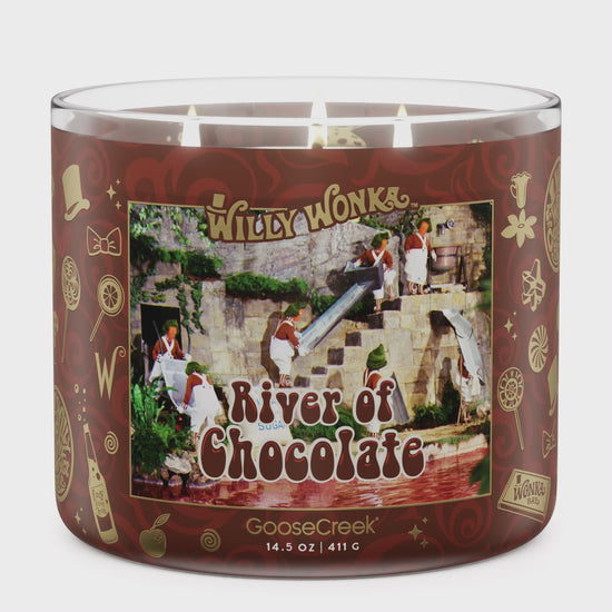 Load and play video in Gallery viewer, River of Chocolate 3-Wick Wonka Candle
