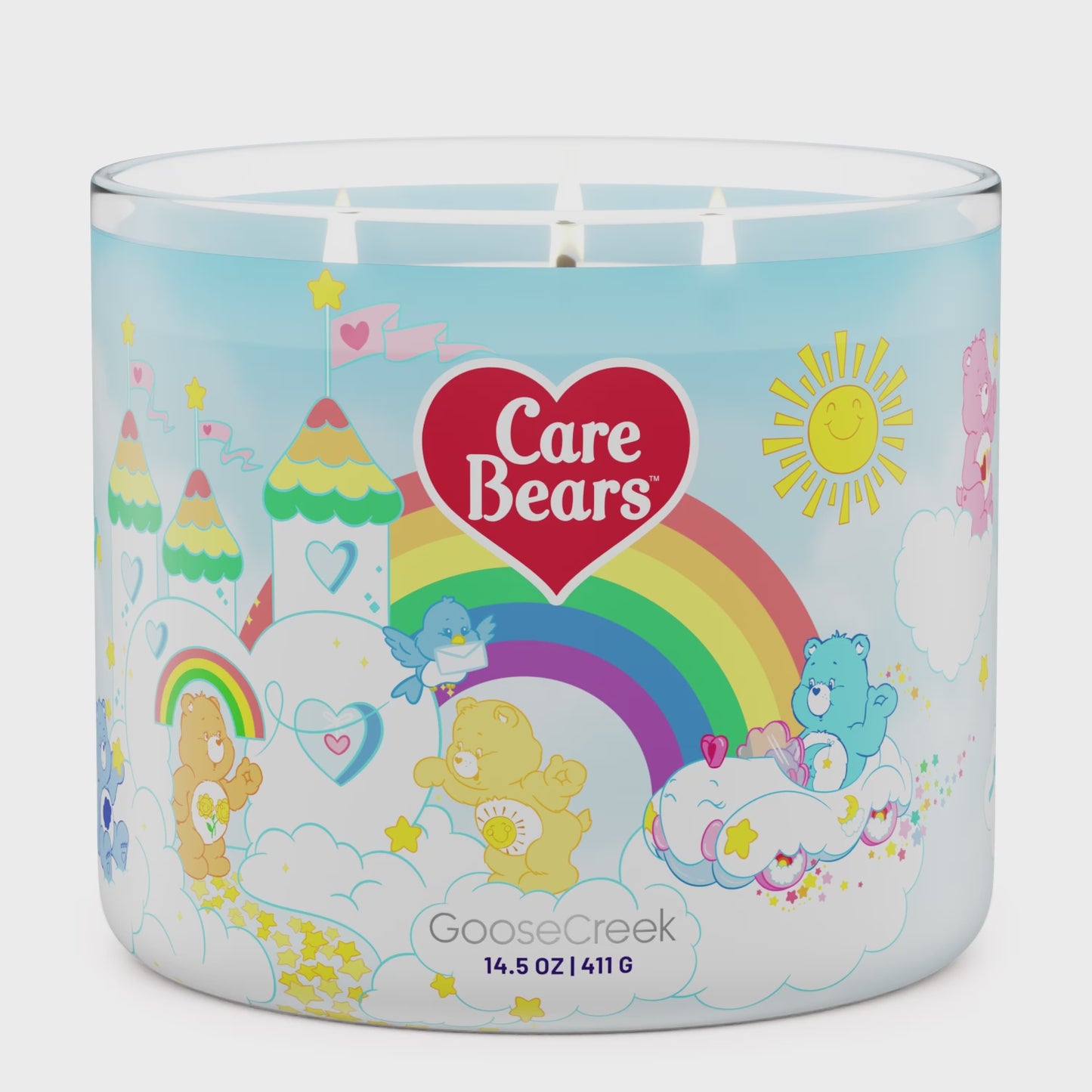 Load and play video in Gallery viewer, Care Bears: Care-A-Lot Castle Large 3-Wick Candle
