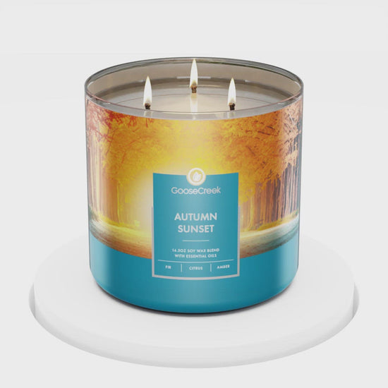 Load and play video in Gallery viewer, Autumn Sunset Large 3-Wick Candle

