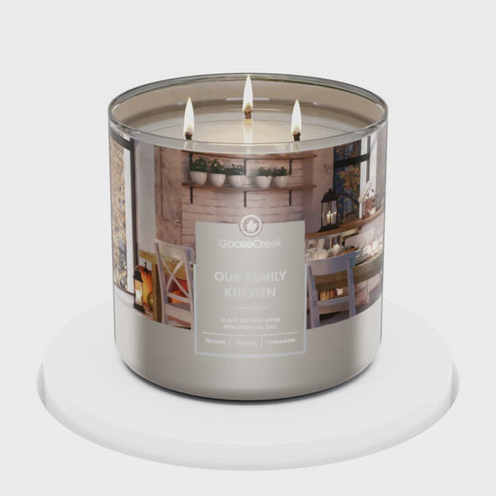Load and play video in Gallery viewer, Our Family Kitchen Large 3-Wick Candle
